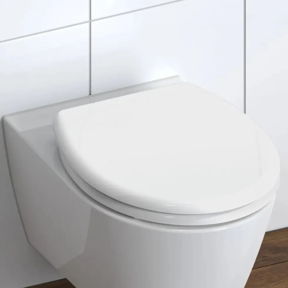 Abattant WC blanc en Duroplast avec frein de chute et déclipsable SCHÜTTE