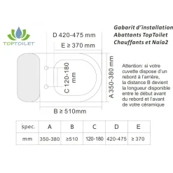 Abattant WC Japonais avec télécommande multifonctions SILVER V2 TopToilet