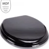 Abattant WC - MDF - Charnières Inox - Noir MSV
