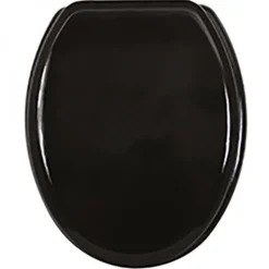 Abattant WC - MDF - Charnières Inox - Noir MSV