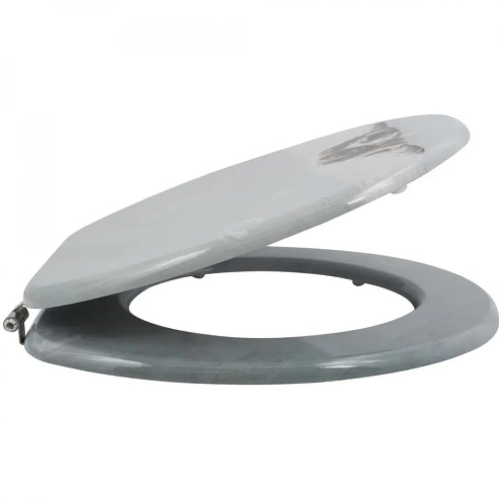 Abattant WC - MDF - Charnières Inox - Doggy Bath - Gris MSV