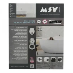 Abattant WC - MDF - Charnières Inox - Doggy Bath - Gris MSV