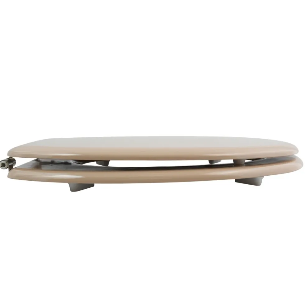 Abattant WC - MDF - Charnières Inox - CLEO - Beige MSV