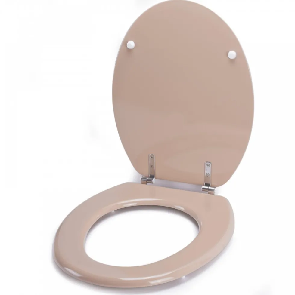 Abattant WC - MDF - Charnières Inox - CLEO - Beige MSV
