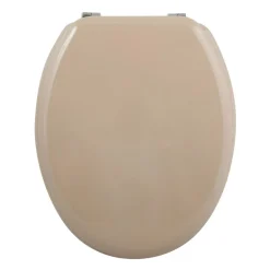 Abattant WC - MDF - Charnières Inox - CLEO - Beige MSV