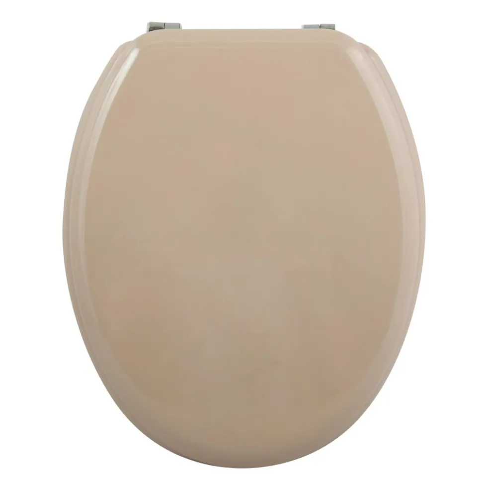 Abattant WC - MDF - Charnières Inox - CLEO - Beige MSV