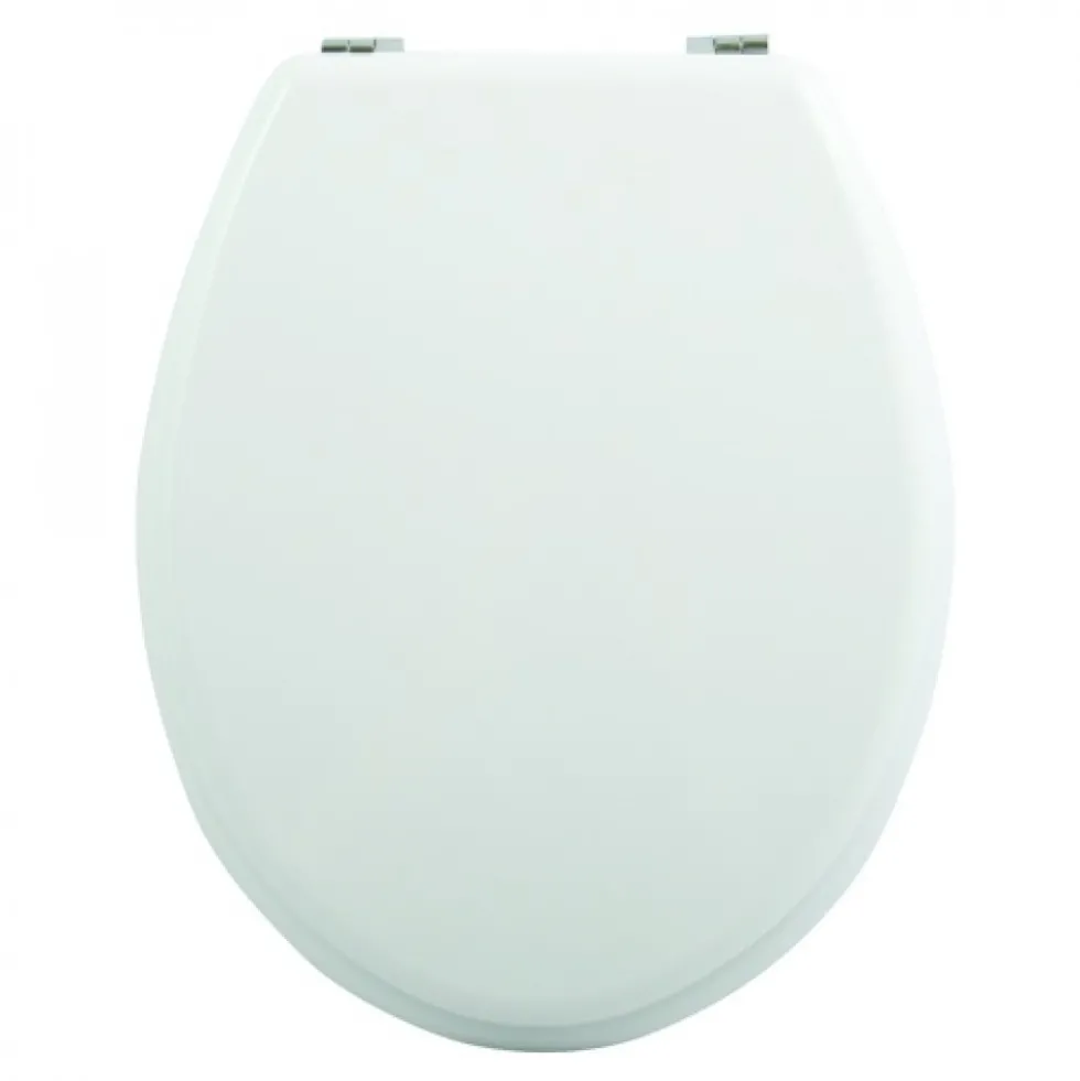 Abattant WC - MDF - Charnières Inox - Blanc MSV