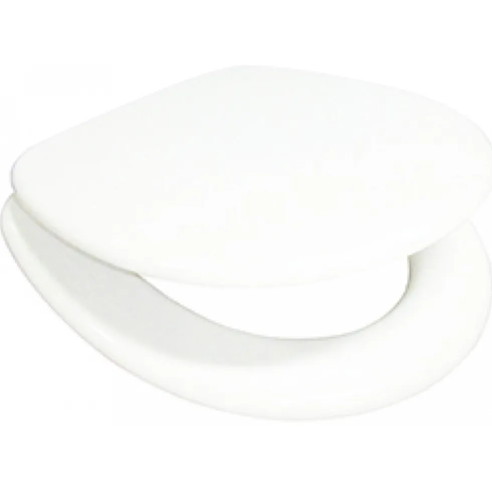 Abattant WC - MDF - Charnières Inox - Blanc MSV