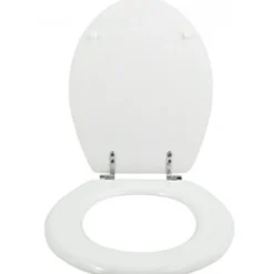 Abattant WC - MDF - Charnières Inox - Blanc MSV