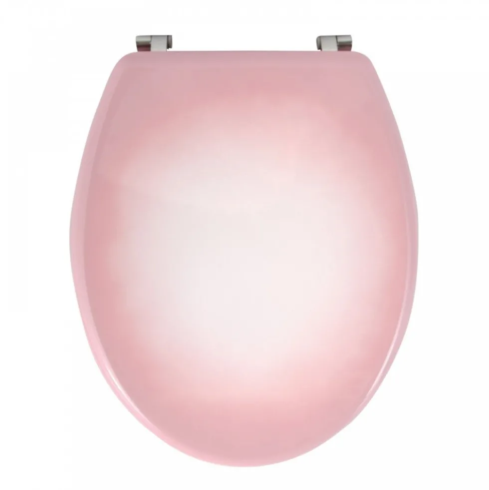 Abattant WC - MDF - Charnières Inox - Rose MSV