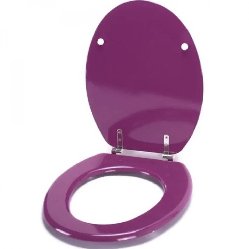 Abattant WC - MDF - Charnières Inox - CLEO - Violet MSV