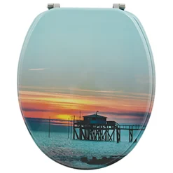 Abattant WC - MDF - Charnières Inox - SUNSET BELLIO - Multicolor MSV