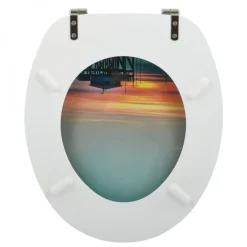 Abattant WC - MDF - Charnières Inox - SUNSET BELLIO - Multicolor MSV