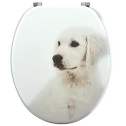 Abattant WC - MDF - Charnières Inox - DOG NAING - Beige MSV