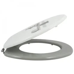 Abattant WC - MDF - Charnières Inox - SPIRIT - Taupe MSV