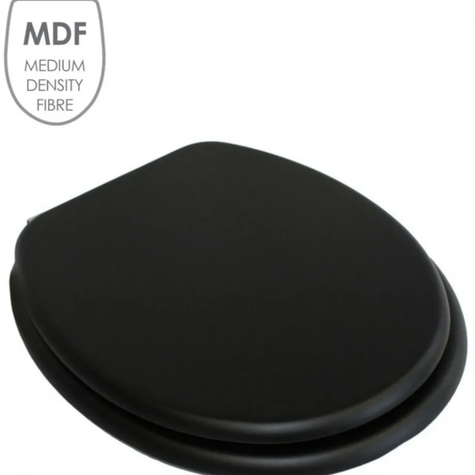 Abattant WC - MDF - Noir Mat MSV