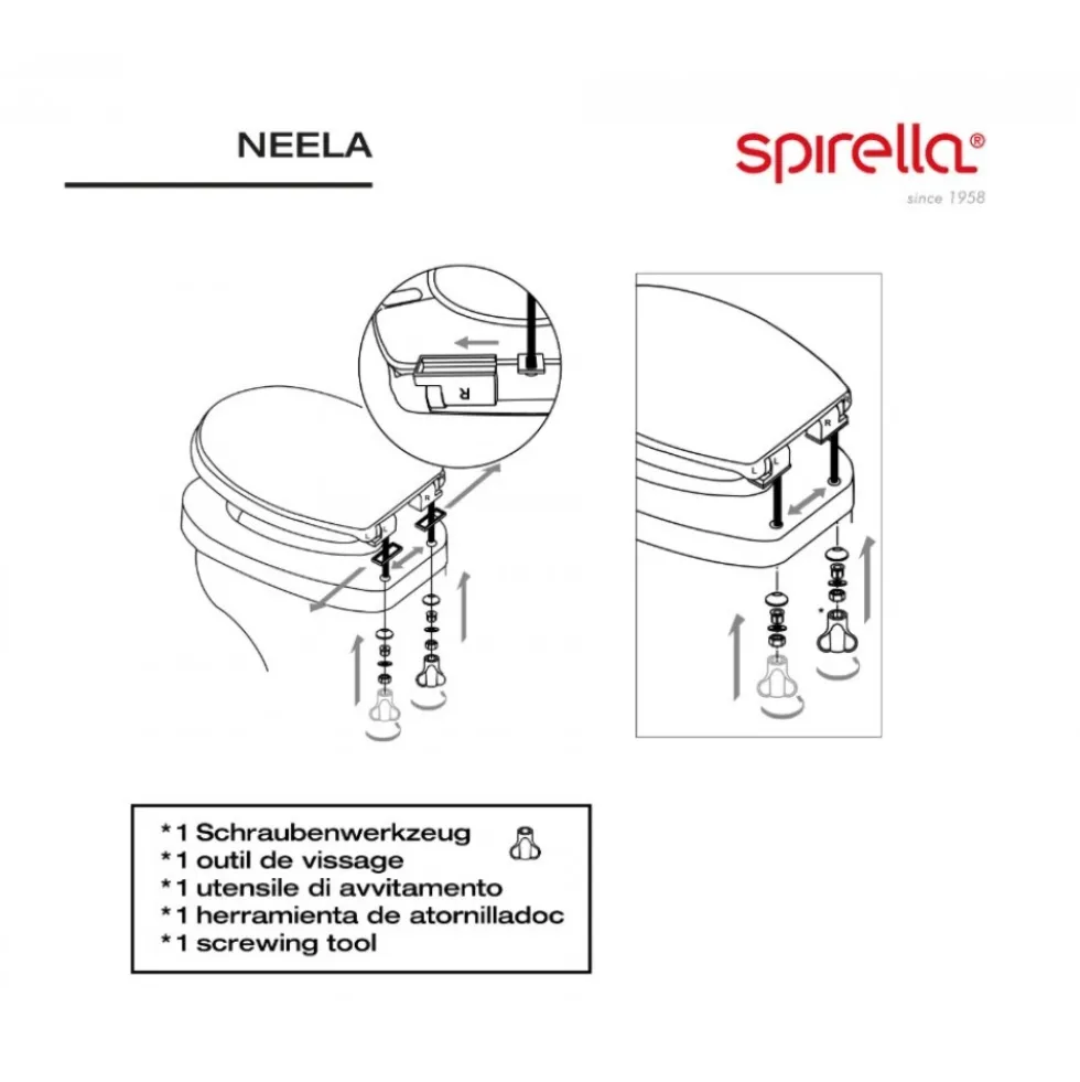 Abattant WC - Thermodur - avec Frein de chute - NEELA - Vert mat SPIRELLA