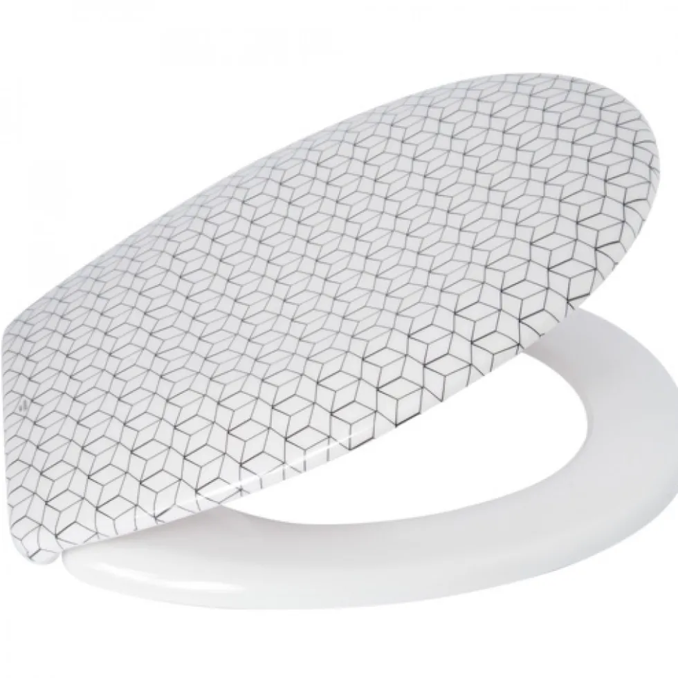 Abattant WC - Thermodur - Charnières Inox - MOZAIK - Beige MSV