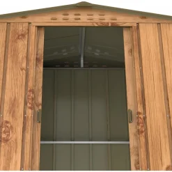 Abri de jardin métal imitation bois - 2,47m² - kit ancrage inclus DURAMAX