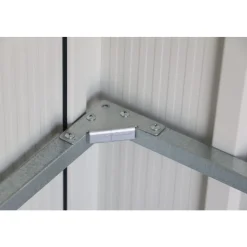 Abri de jardin métal imitation bois - 4,75m² - kit ancrage inclus DURAMAX