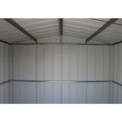 Abri de jardin métal imitation bois - 4,75m² - kit ancrage inclus DURAMAX