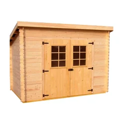 Abri de jardin - 1 pente - madriers massifs 20 mm - CH 3019.02 N HABRITA