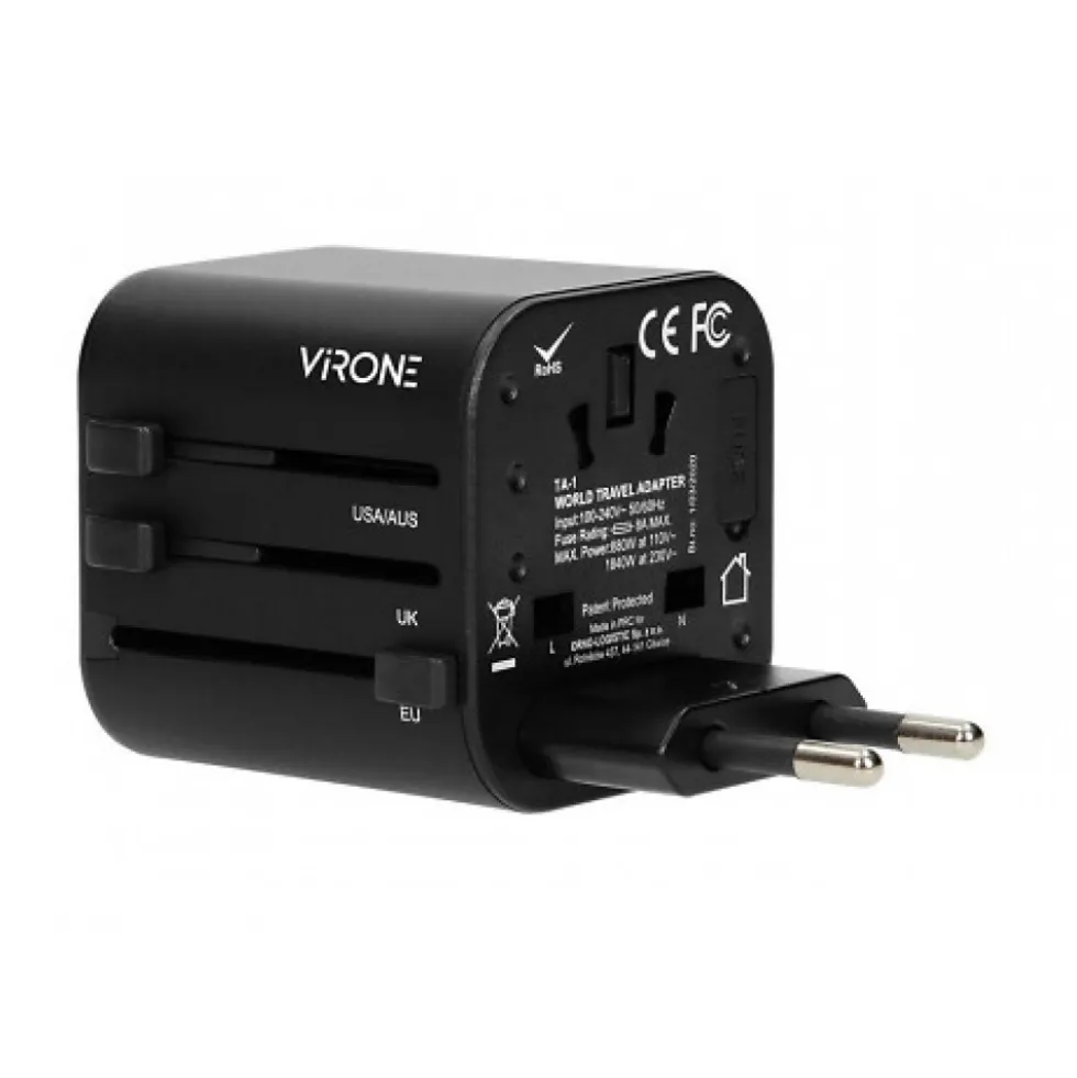 Adaptateur de voyage universel 150 pays SYNERCIA