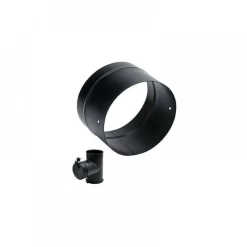 Adaptateur noir mat sur té équerre noir mat piquage femelle TEN