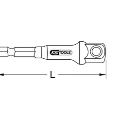 Adaptateur porte-douilles 1/4 pour visseuse et perçeuse KS TOOLS