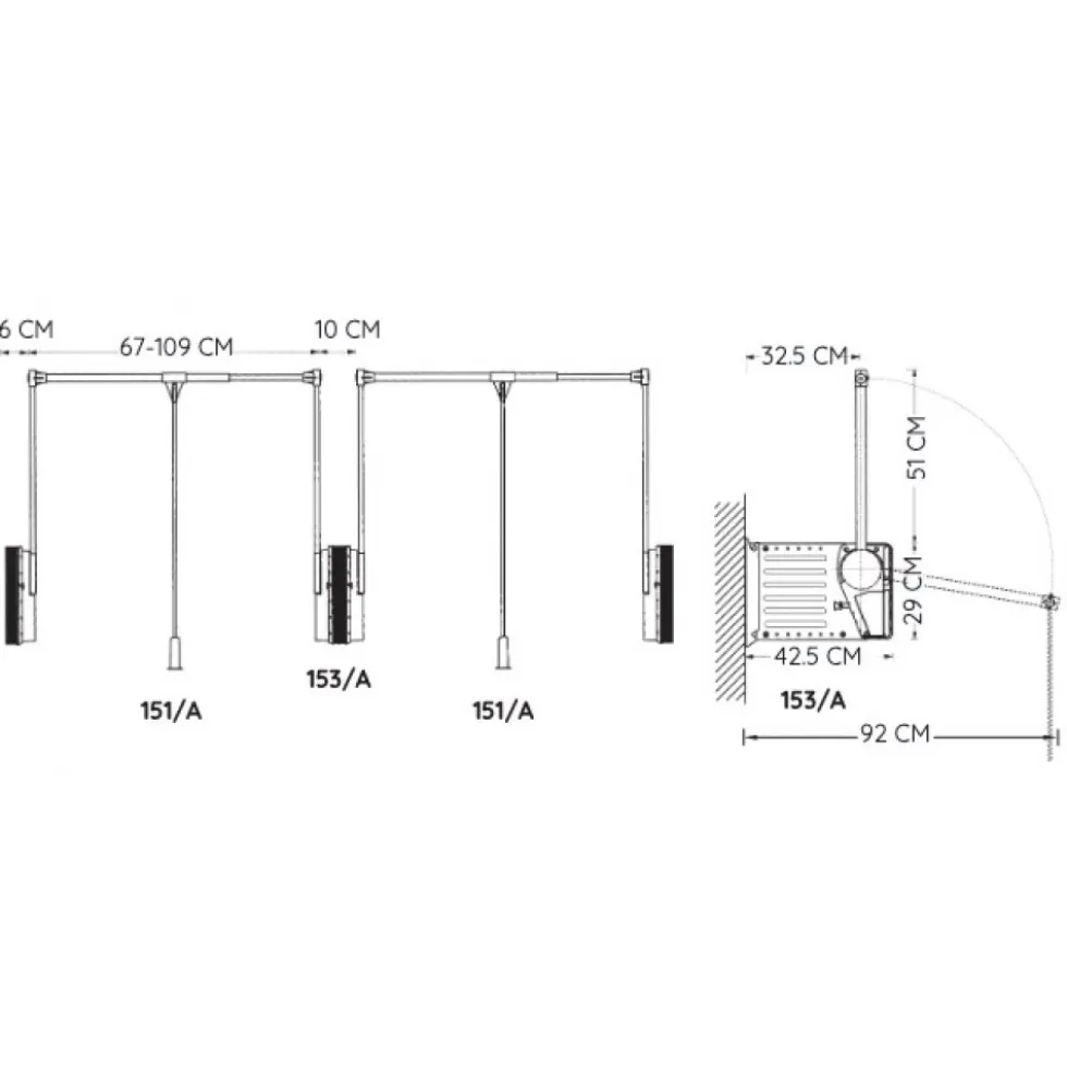 Adaptateurs pour fixation murale SUPERLIFT AMBOS