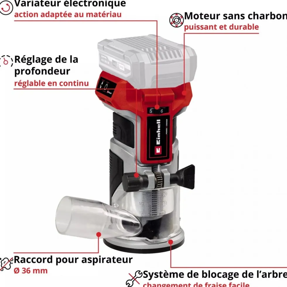 Affleureuse sans fil TP-ET 18 Li BL - Solo - Power X-Change EINHELL PROFESSIONAL