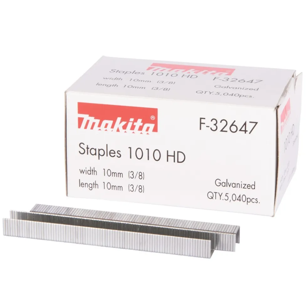 Agrafes pour agrafeuse à batterie - 10 x 10 mm - boîte de 5040 MAKITA