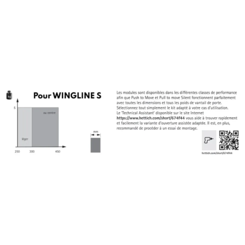 Amortisseur fin de course pour porte pliante - WingLine S HETTICH