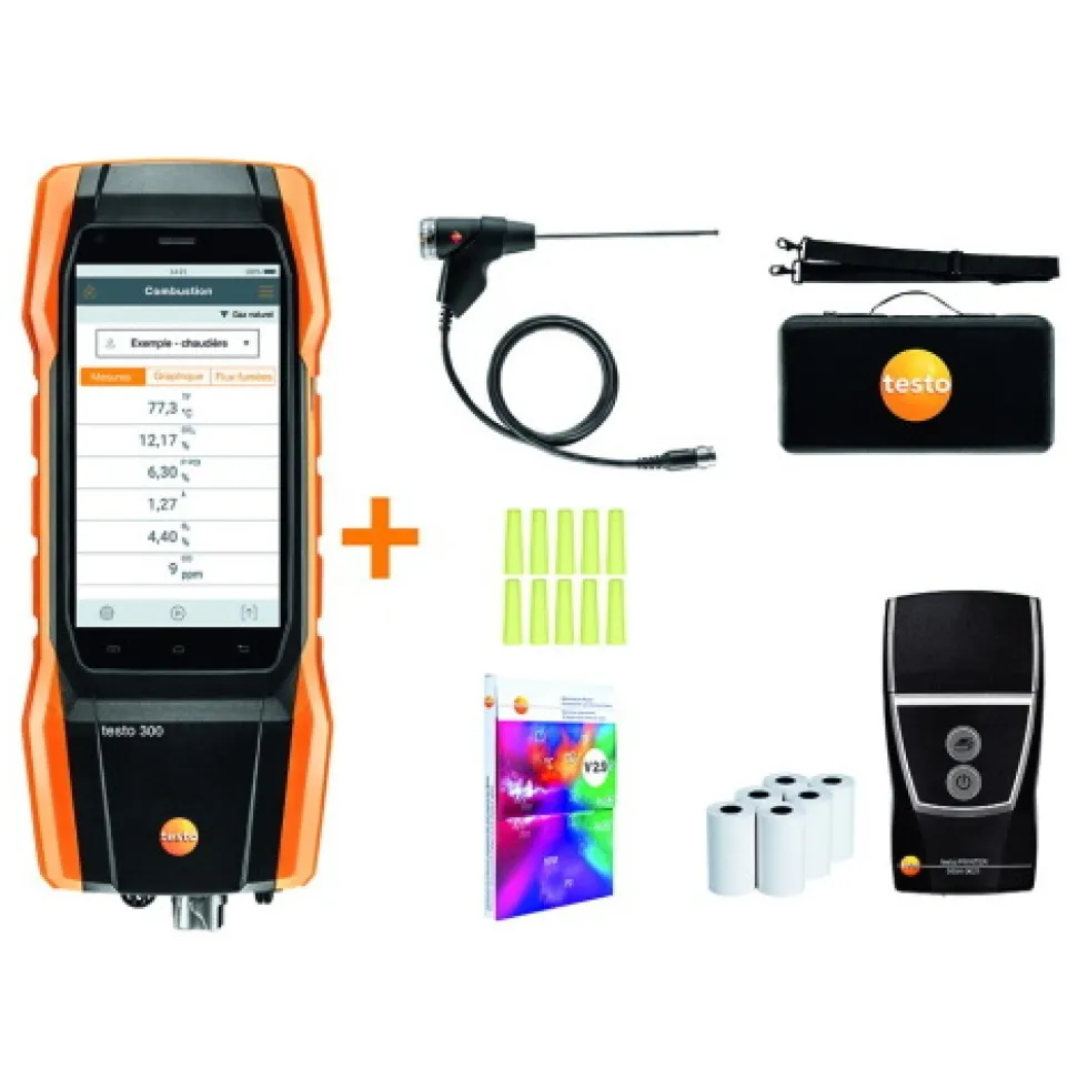 Analyseur de combustion avec imprimante intégrée - Testo 300 Initial TESTO