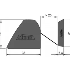 Anti pince-doigts en fibre synthétique - coupe-feu NR-32 ATHMER