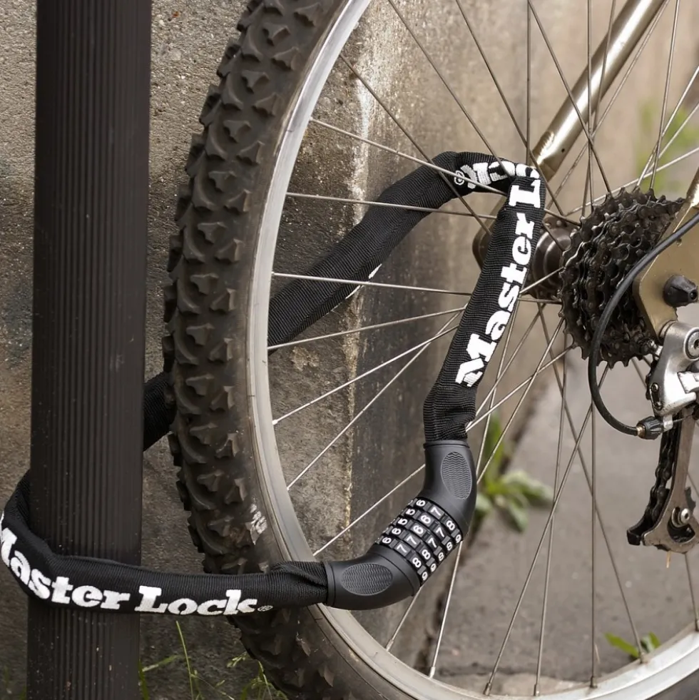 Antivol chaîne à combinaison - acier cémenté - longueur 90 cm - noir MASTER LOCK