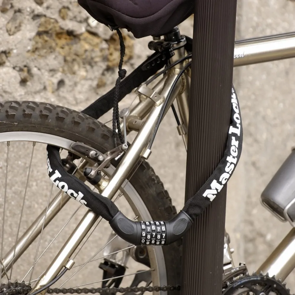 Antivol chaîne à combinaison - acier cémenté - longueur 90 cm - noir MASTER LOCK