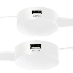 Applique liseuse LED 2 x USB - dimmable - noire ou blanche - Chicago GTV