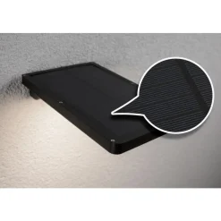 Applique solaire LED Solveig à détection de mouvements -noir PAULMANN