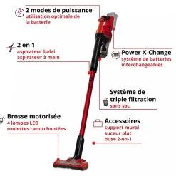 Aspirateur balai sans fil TE-SV 18 Li-Solo - Power X-Change EINHELL