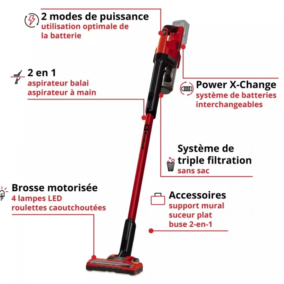 Aspirateur balai sans fil TE-SV 18 Li-Solo - Power X-Change EINHELL