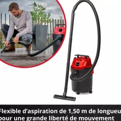 Aspirateur eau et poussière - 20L - puissance 1250W - TC-VC 1820 EINHELL