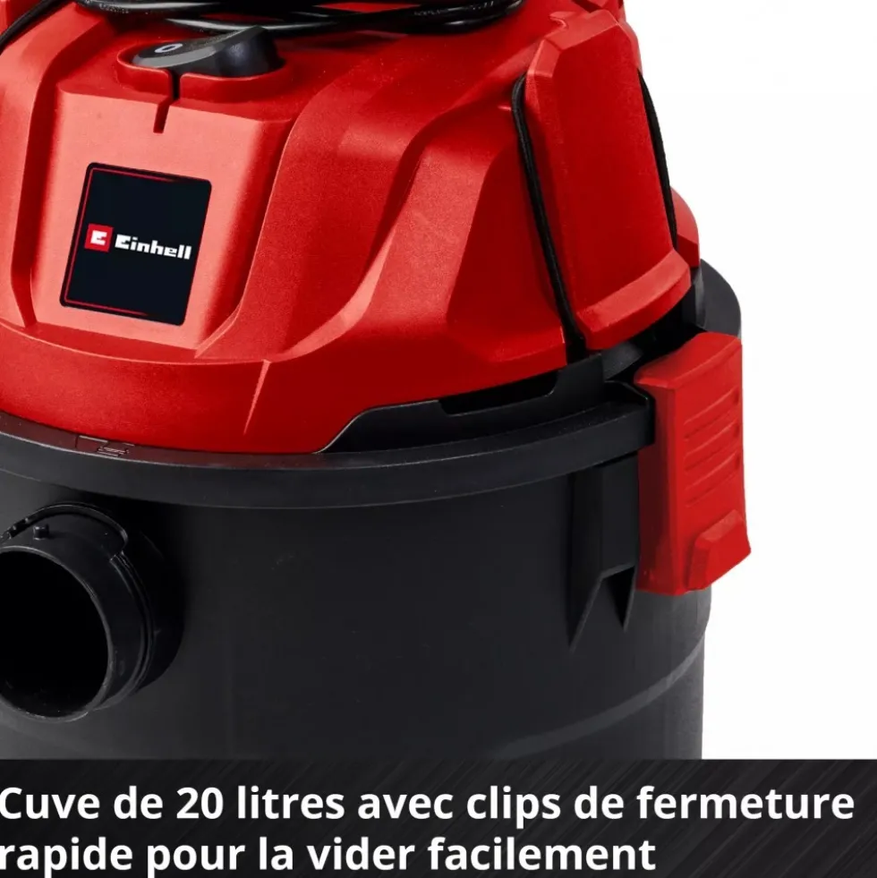 Aspirateur eau et poussière - 20L - puissance 1250W - TC-VC 1820 EINHELL
