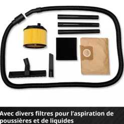 Aspirateur eau et poussière - 20L - puissance 1250W - TC-VC 1820 EINHELL