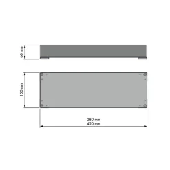 Bac de rangement d'accessoires pour dressing CHIC - anthracite MENAGE CONFORT