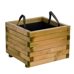 Bac à fleurs carré en bois Baroque - 50 x 50 x 38 cm CERLAND
