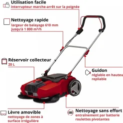 Balayeuse sans fil TE-SW 18/610 Li-Solo - Power X-Change EINHELL