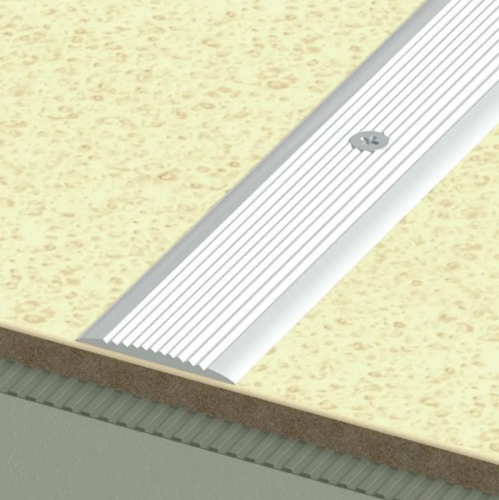 Bande antidérapante striée pour escalier - trafic intense - à visser DINAC