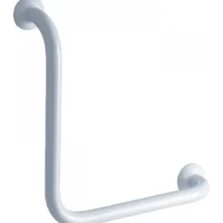 Barre d'appui coudée à 90° en aluminium époxy blanc PELLET ASC