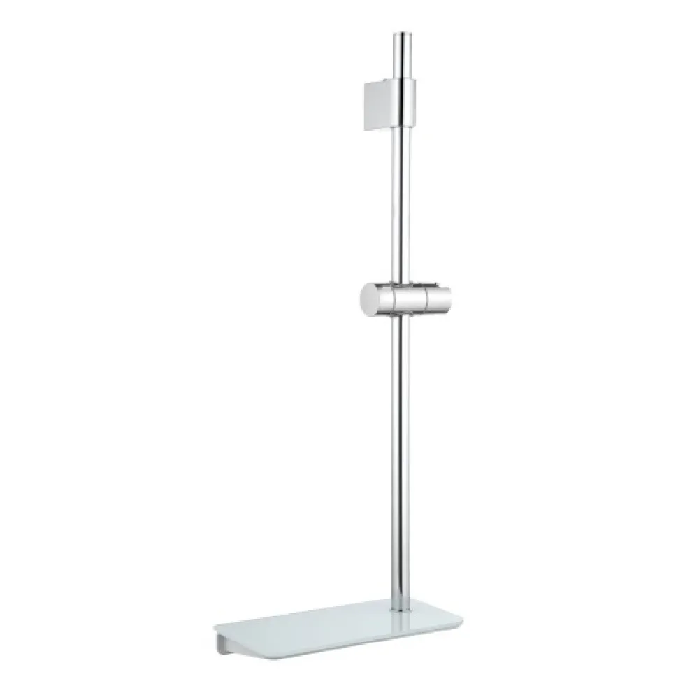 Barre de douche-Entraxe réglable-Tablette verre trempé- Infinity Glass DISFLEX